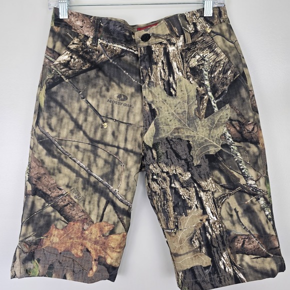 Mossy Oak Shorts Mens 28 Break Up Camo Hunting Cotton Blend Mill Hunt Short.D184 - Picture 1 of 8